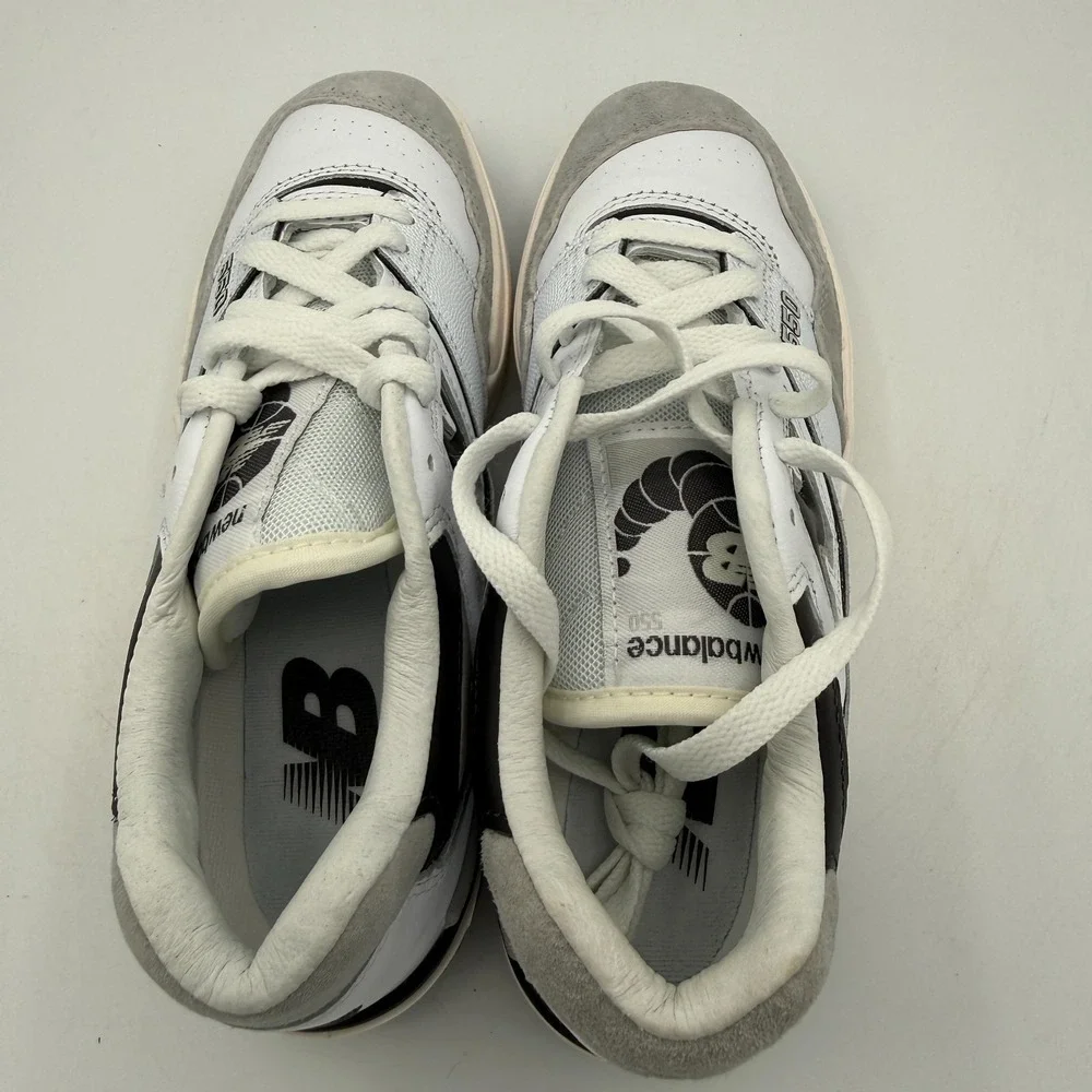 New Balance 550 Shoes Womens 6.5 Grey White Black Sneakers Outdoor BB550GWB